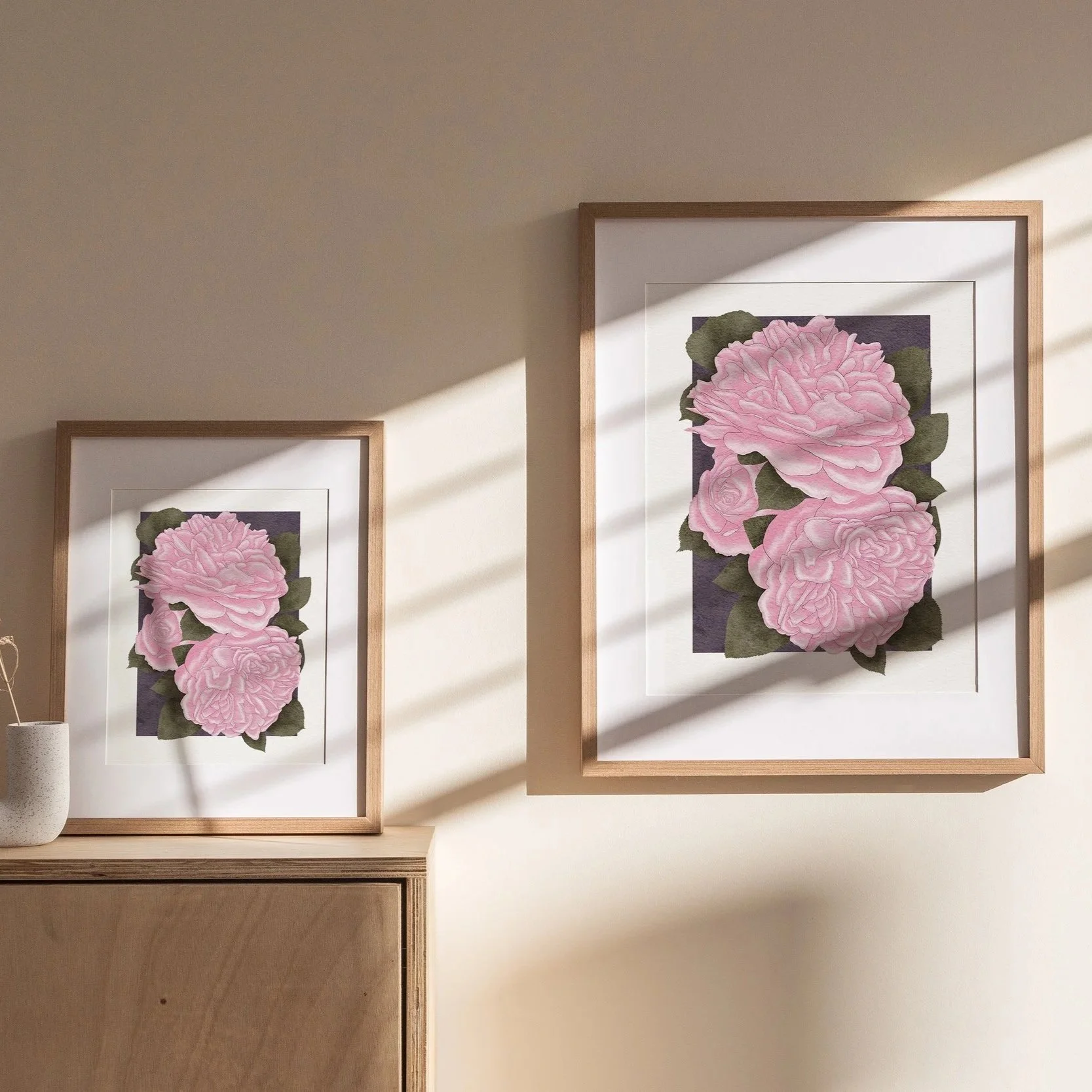 Pink Roses Botanical Art Print — LIZ GOVIER ART STUDIO